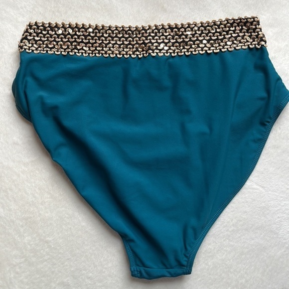 Galactic Goddess: The Ultimate High-Waisted Bathing Suit Bottom in Size Medium - Picture 2 of 3